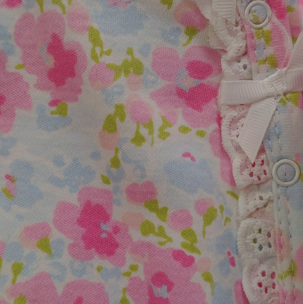 Pink and Blue Floral print Sleeper